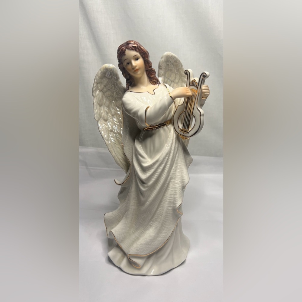 Beautiful  Porcelain  10 1/2” x 5” Angel Figurine
